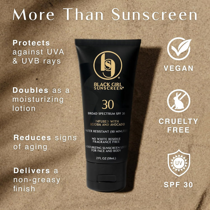 - Face & Body Moisturizing Sunscreen Lotion SPF 30 for Melanin Rich Skin, Leaves No White Cast (Spf-30-4Oz)