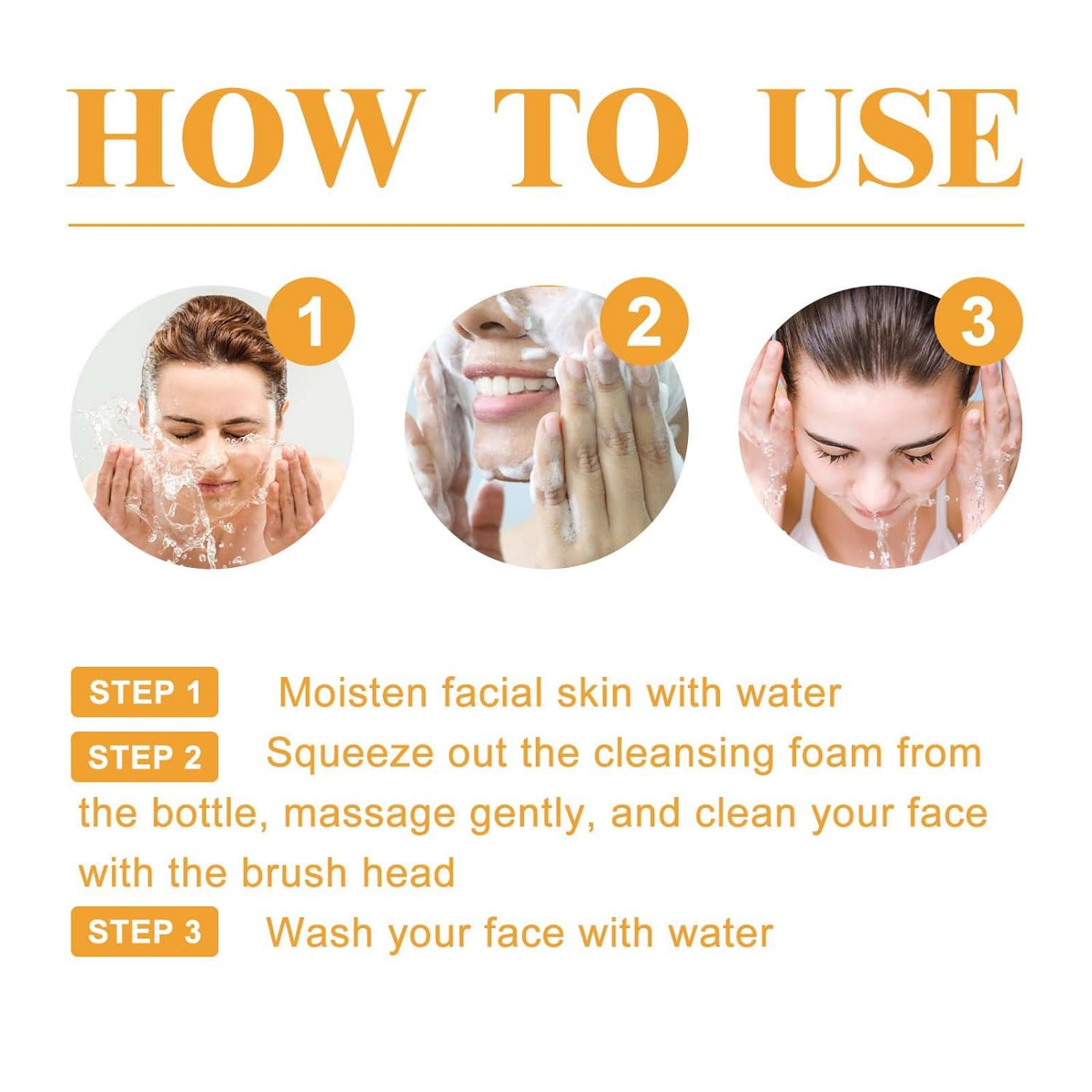 Turmeric Facial Cleanser,Foaming Face Wash,Turmeric Glow Wash,Deep Cleansing Face Cleanser with Brush (100Ml)