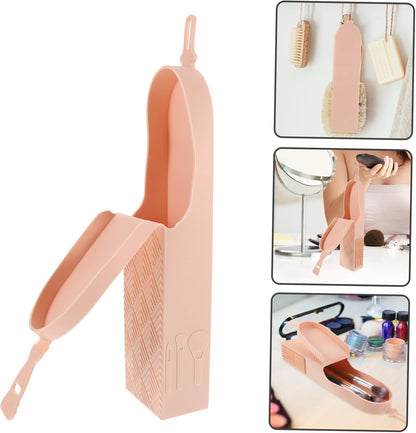 Travel Makeup Brush Case Cover Compact Cosmetic Storage Organizer for Eyebrow Pencil and Brushes for Women and Girls the Go for Travel and Events